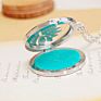 Stainless Steel Alloy Aromatherapy Perfume Essential Oil Diffuser Jewelry Hollow Lotus Pendant Photo Locket Necklace