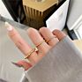 Stainless Steel Beaded Ring Women Jewelry Pvd 18K Gold Plated Small Bead Ring
