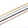 Stainless Steel Cuban Figaro Link Chain Necklace for Men Women Hip Hop Jewelry