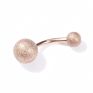 Stainless Steel Dull Polish Ball Belly Ring Silver Rose Gold Allergy Free Navel Bell Button Rings for Women Jewelry