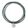 Stainless Steel Four Circle Bracelet Jade Stone Glass Beaded Jewelry Circles Bracelets for Women