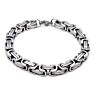Stainless Steel Male Chain Necklace Byzantine Bracelet for Men Jewelry Sets Accessory