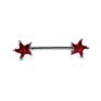 Stainless Steel Nipple Barbell Rings with Clear Star Cz Nipple Piercing Jewelry