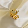 Stainless Steel Rings Jewelry 18K Gold Punk Snake Open Adjustable Rings Statement Chunky Gold Rings for Women Female