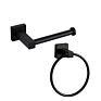 Stainless Steel round Wall - Mounted Black Finished Bath Towel Ring