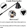 Stainless Steel Wick Trimmer Candle Dipper Wick Snuffer with Tray Candle Accessory Kits Pusison 4Pcs Set Candle Wick Trimmer Set