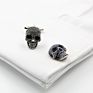 Steam Punk Antique Silver Plated Skull Brass Metal Cufflinks