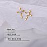 Sterling Silver Jewelry Cz Cross Stud Earrings