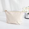 Stock Cotton Canvas Zipper Pouch Cosmetic Makeup Bags