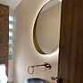 Stockholm Minimalist Metal Frame Hotel Home Bathroom round Wall Decorative Mirror with Storage Shelf