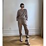 Streetwear Causal 2 Piece Set Women Long Sleeve Oversized Crewneck Sweatshirt and Sweatpants Set Women