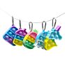 Stress Released Mini Push Bubble Fidget Key Chain Toys,Small Simple Pop Bubble Fidget Keychains Toys