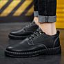 Style Casual Black Men's Shoes Korean Style Leather Waterproof Kitchen Work Shoes