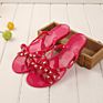 Style Cool Slippers Flat with Bow Rivet Slippers Women's Flip-Flops Garden Jelly Beach Cool Slippers