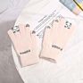 Style Plush Gloves Stretch Knitted Gloves Autumn and Girls Cute Cold-Proof Touch Screen Student Warm Gloves