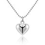 Style S925 Sterling Silver Collarbone Chain Necklace Love Heart Necklet for Women