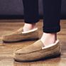 Suede Comfortable Casual Plush Clog Trp Faux Fur Anti-Skid Sole Warm Loafers Shoes Home Moccasins Slippers for Men Women