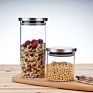 Suppliers Heat Resistant Borosilicate Glass Jars Glass Canister with Metal Lid