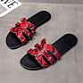 Supply Attractive Price Falt Big Size Woman Slippers Leopard Pu Slides Flip Flops Beach Slippers