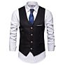 Supply Black Slim Vest Body Suit Waistcoats Men for Men