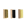 Tdf Premium Natural Wood Handle Soft Hog Hair Bristle Shoe Brush for Cleaning Leather Suede