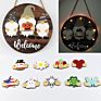 Thanksgiving Decoration Autumn Blessings Harvest Wooden Door Hanging Plaque Signs Pumpkin Turkey Home Decoration