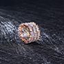 Thin Baguette T Ring Engagement Handmade Rainbow Trapezoid Stone Rings for Women Fashionjewelry Finger Accessories Wedding Band