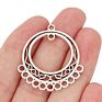 Tibetan Silver Chandelier Boho Earring Multi Strand Connector Charms Pendants for Jewelry Making Accessories 37X30Mm