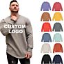 Tie Dye Kids Cotton Pocket Plain White Grey Crewneck Blank Unisex Mens Woman Oversized Hand-Knitted Sweatshirt