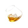 Tilted Crystal Whiskey Tumblers Old Fashioned Bourbon Glasses round Spin Glass Wine Cup