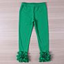 Toddler Boutique Baby Clothes Legging Solid Color Cotton Ruffle Baby Girls Pants Kids Icing Leggings