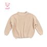 Toddlers Kids Knit Plain Pullover Long Sleeve Organic Oversized Baby Sweater Top
