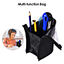 Travel Make-Up Brush Cup Holder Organizer Bag Portable Waterproof Dust-Free Stand-Up Small Toiletry Stationery Bag with Divider