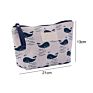 Travel Storage Canvas Makeup Bags for Women Girls with Zipper Lock