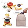 Tumama Baby Hand Training Stacking Toy Plush Stuffed Giraffe Stacking Tower Baby Soft Toys for Kids Education
