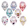 Unisex 8-Pack Gift Set 100% Organic Cotton Plain Color Triangle Absorbent Baby Bandana Drool Teething Bibs