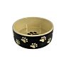 Various Size Paw Pattern round Non-Toxic Natural Pet Fedder Ceramic Dog Bowl