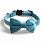 Velvet Cat Collar Solid Color Bowknot Puppy Chihuahua Collars with Bell Adjustable Safety Buckle Cats Bow Tie Pets Accessories