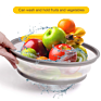 Vented Collapsible Microwave Splatter Proof Food Plate Cover with Easy Grip Handle Wash Vegetables Fruits