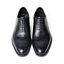Vikeduo Hand Made Mens Dress Shoes Guide Polished Black Premium Men Leather Shoes