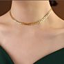 Vintage 18K Gold Plated/Silver Fishtail Arrow Chain Fishbone Chain Necklace Leaf Choker Necklace Chevron Chain Necklace