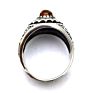 Vintage Amber with 925 Adjustable Sterling Silver Rings for Womens