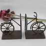 Vintage Bicycle Shape Style Cast Iron Metal Craft Creative Bookends Decoration Piece For