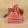 Vintage Cotton Jewelry Bags Ethnic Gift Bags National Stripe Cotton Drawstring Bags Christmas Jewelry Pouches Pouch