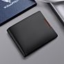 Vintage Men Short Wallet Black Leather Wallet