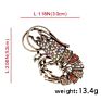 Vintage Rhinestone Shrimp Brooches Women Alloy Sparkling Animal Casual Party Brooch Pins Gifts