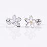 Vriua Titanium Steel Silver Floral Crystal Daisy Cartilage Piercing Ear Lobe Daith Lip Piercing Rings Facial Piercings