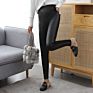 Warm and Thick High-Waisted Leggings for Women. Warm Black One-Piece Leggings