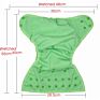 Washable Reusable Waterproof Baby Cloth Nappy Diaper Cover Unisex Fit 4-24 Months or 5-15 Kg Baby Double Leaking Gussets