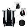 Water Repellent Made from Recycled Pet Bottles Women and Men Rpet Rolltop Laptop Backpack Rucksack